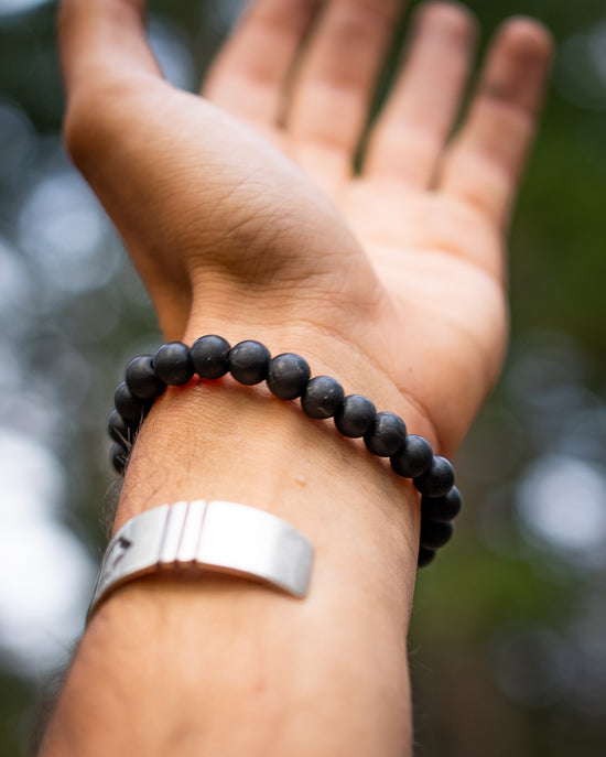 Shungite beaded bracelet