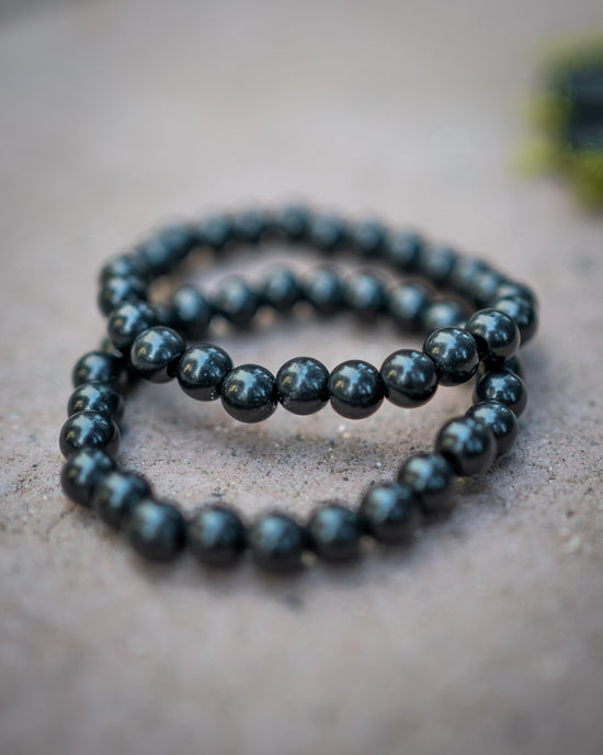 Shungite beaded bracelet