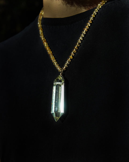 Yellow Sapphire & Citrine Gemstone Necklace