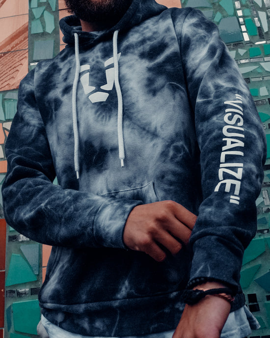 Load image into Gallery viewer, Vybe &amp;quot;VISUALIZE&amp;quot; cloud storm hoodie
